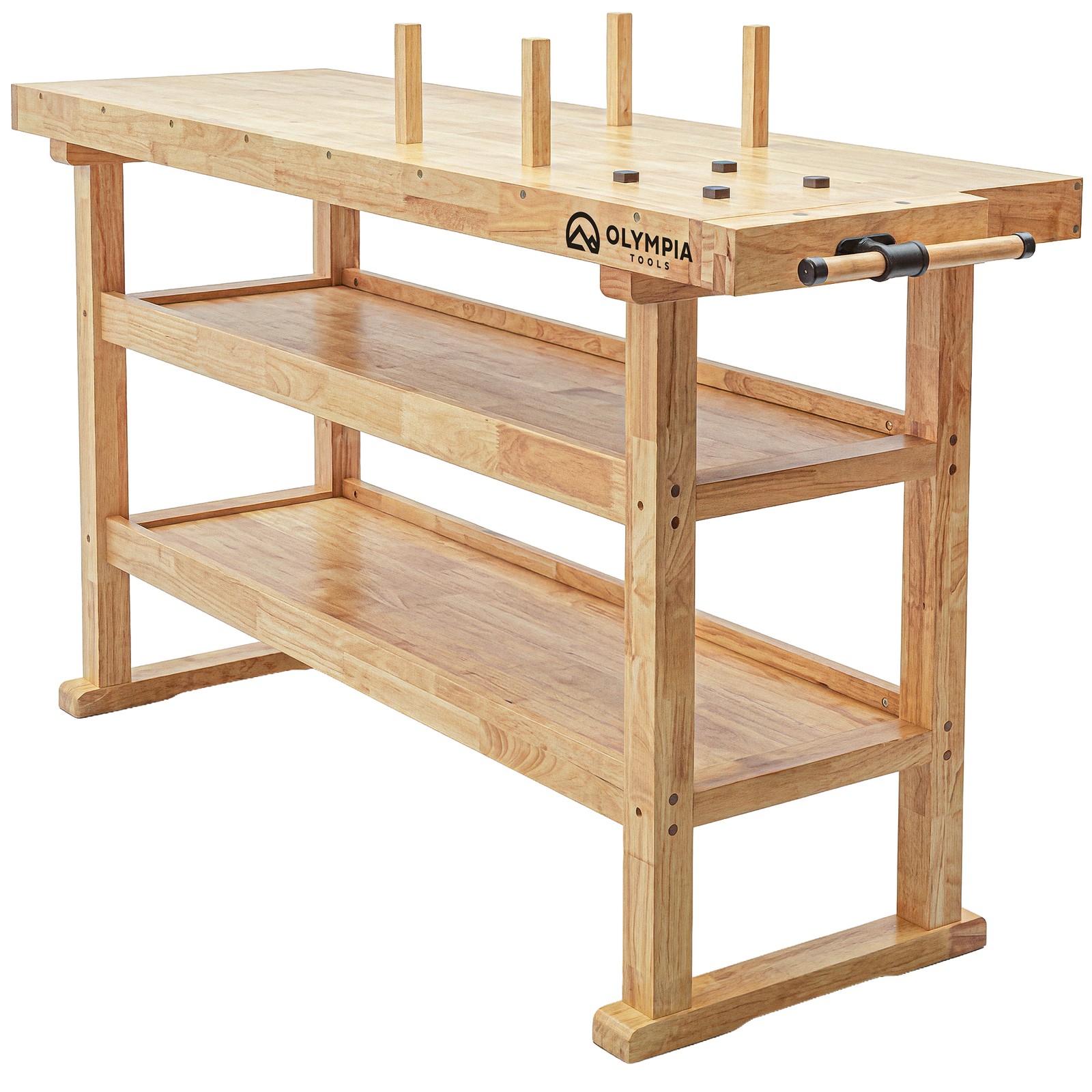 Olympia Tools 60 Inch Heavy Duty Rubberwood Workbench