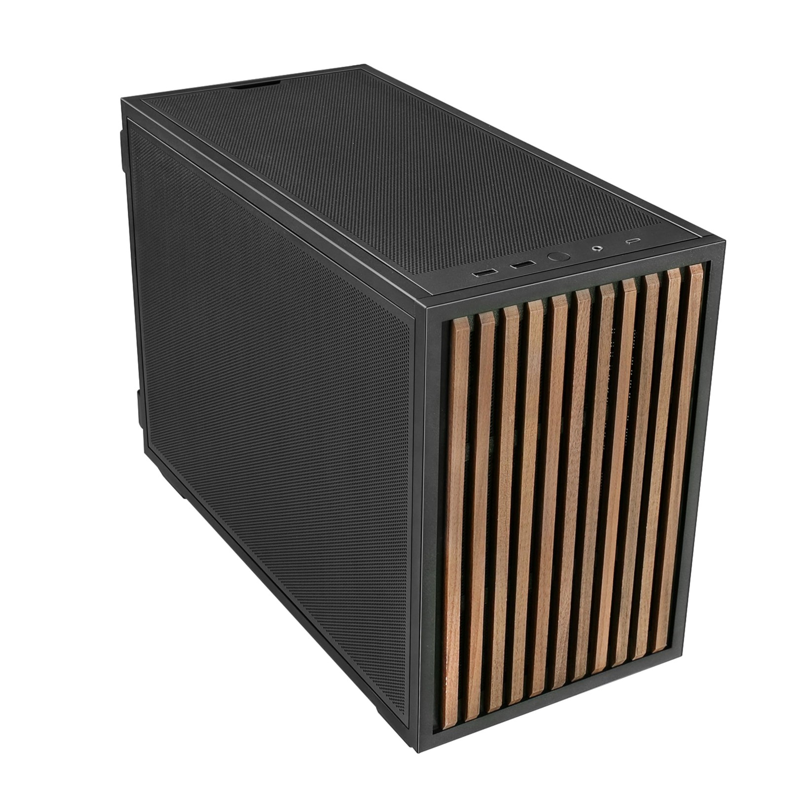 Lian Li B4XWD B4-mATX Wood Compact SFF PC Case 2x 120mm Fans Walnut