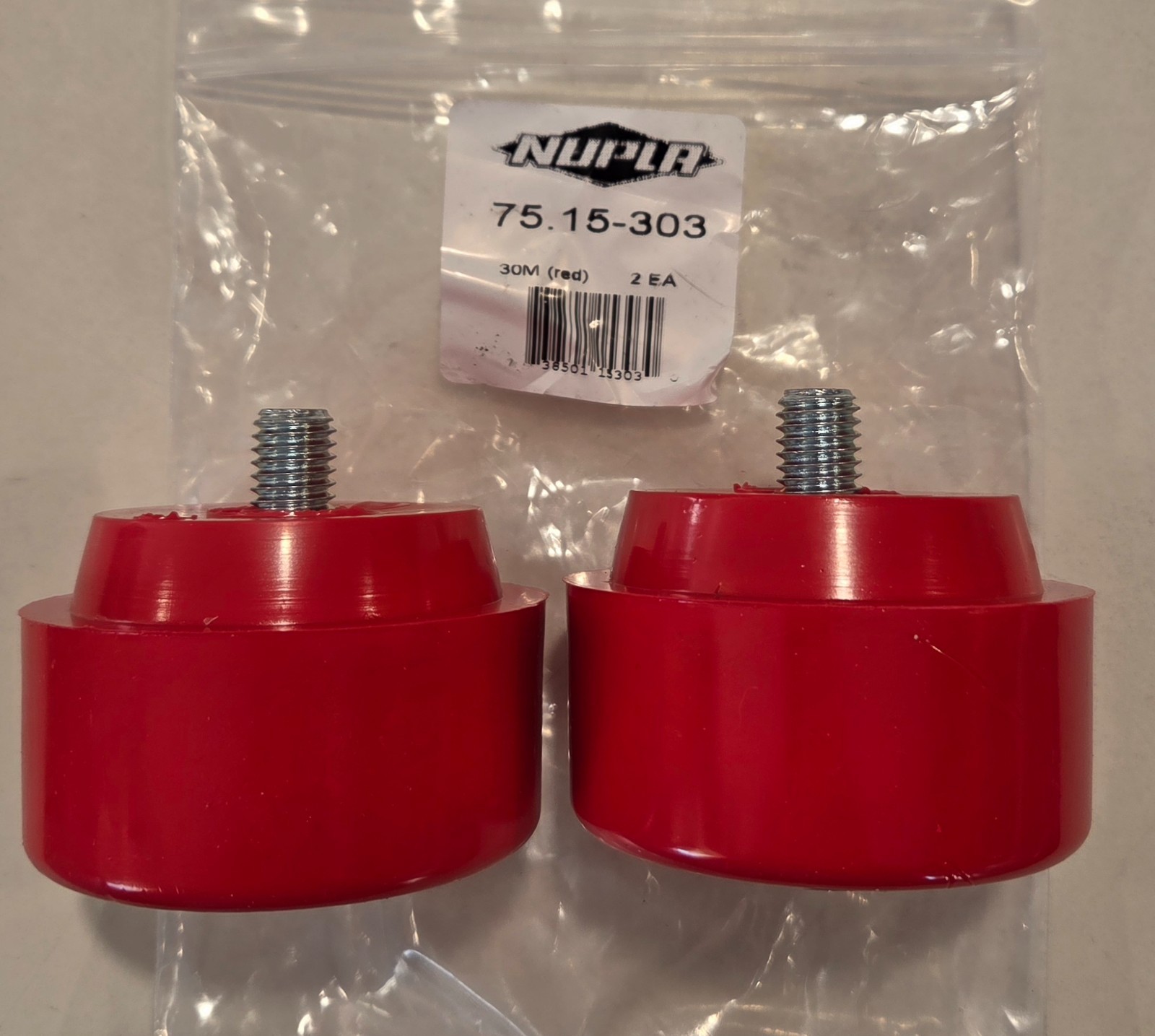 Set of 2 Nupla 75.15-303 Hammer Tip Head 30M, Medium, Red 3 INCH