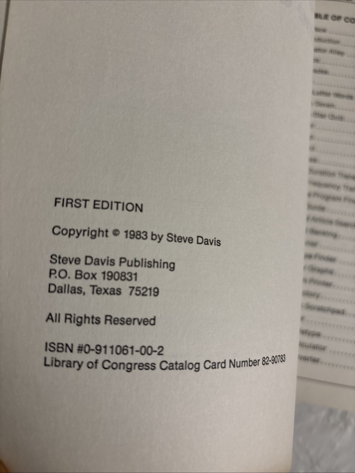 Programs For The TI Home Computer by Steve Davis 1983 1st Edition Computer Book