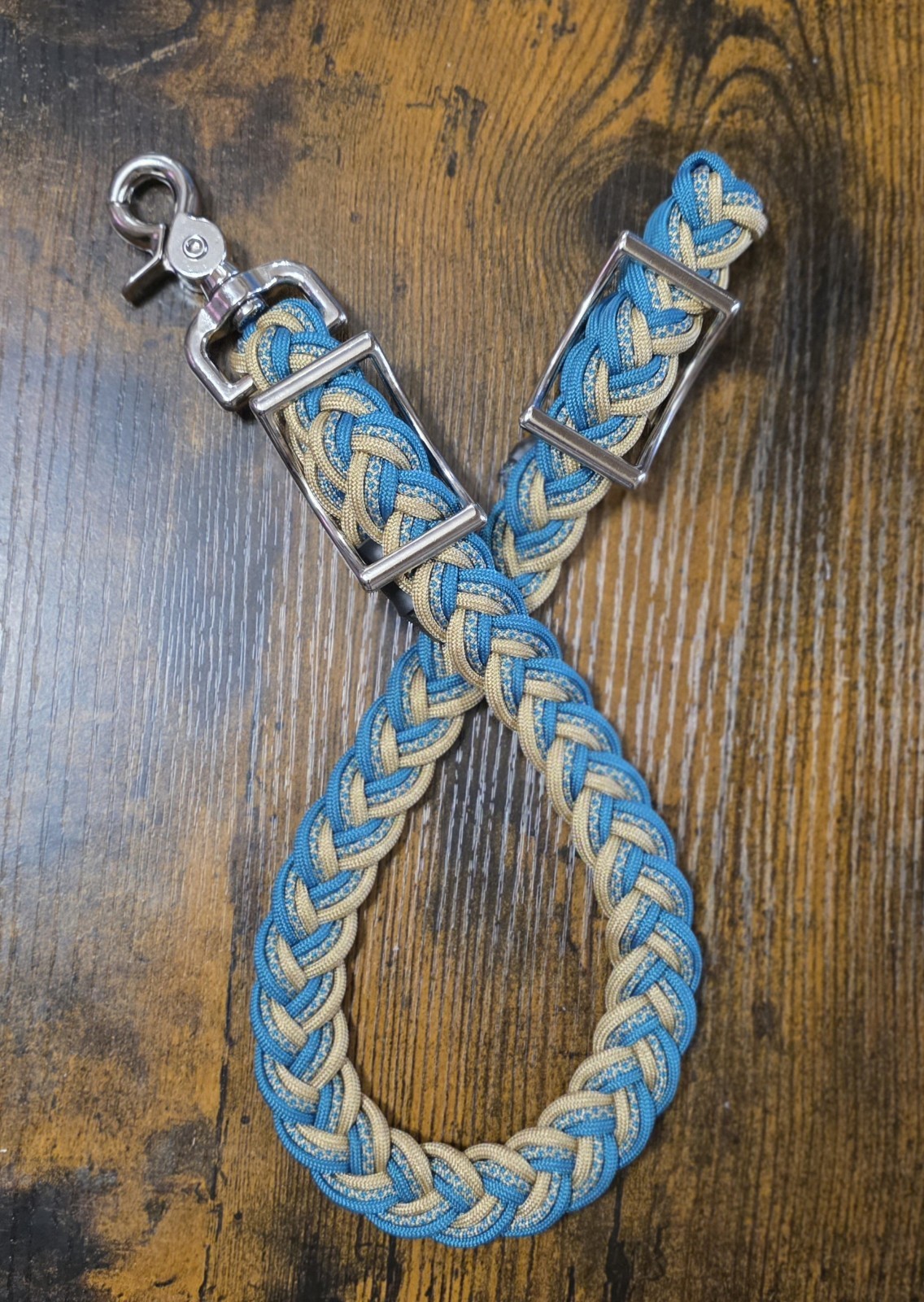 BRAND NEW Teal & Gold Adjustable Paracord Wither Strap By ALW Equine