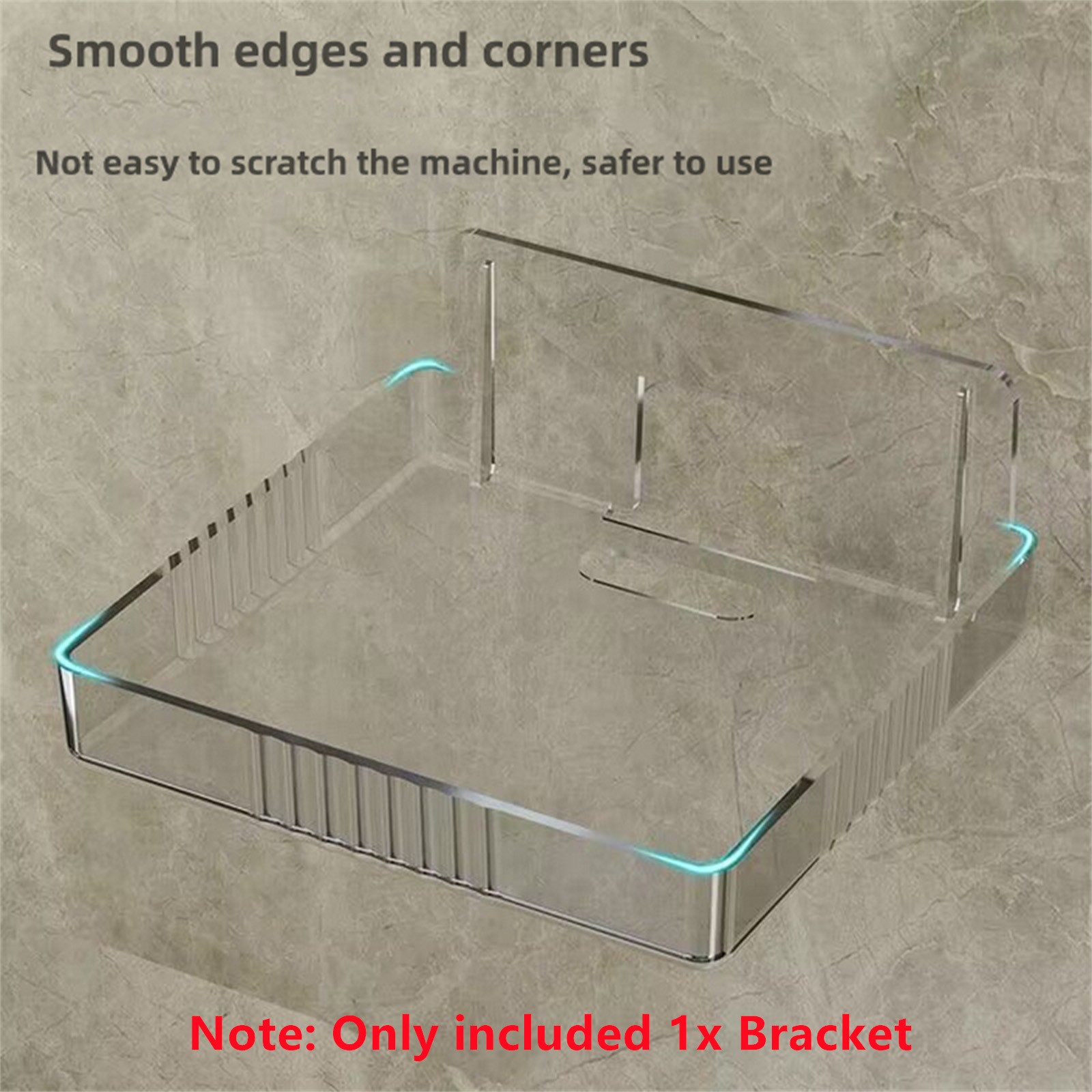 2* Storage Bracket Holder Shock-proof Router Tv Box Wall-mounted Kit Universal