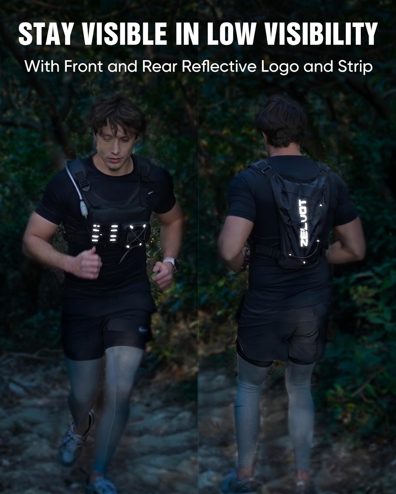 Running Vest with 2L Water Bladder, Hydration Backpack, U.S. Design Patent, L...