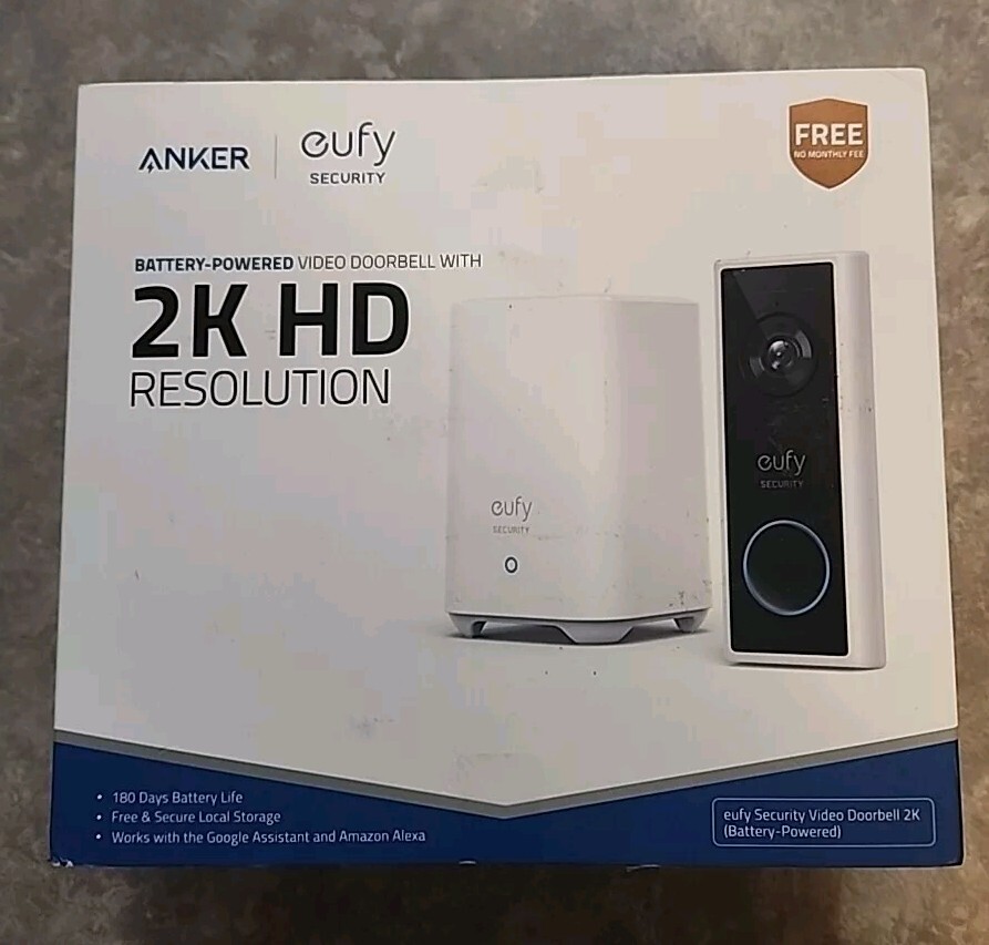 eufy Video Doorbell S220 (Battery-Powered) Kit, Security Camera - 2K, 180-day...