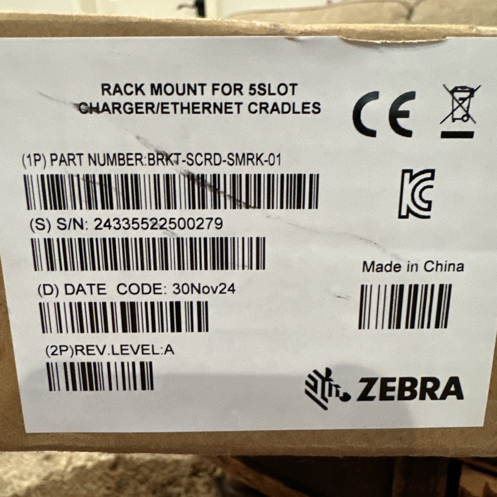 NEW In BOX Zebra BRKT-SCRD-SMRK-01 Multi-Slot Mounting Bracket ShareCradles