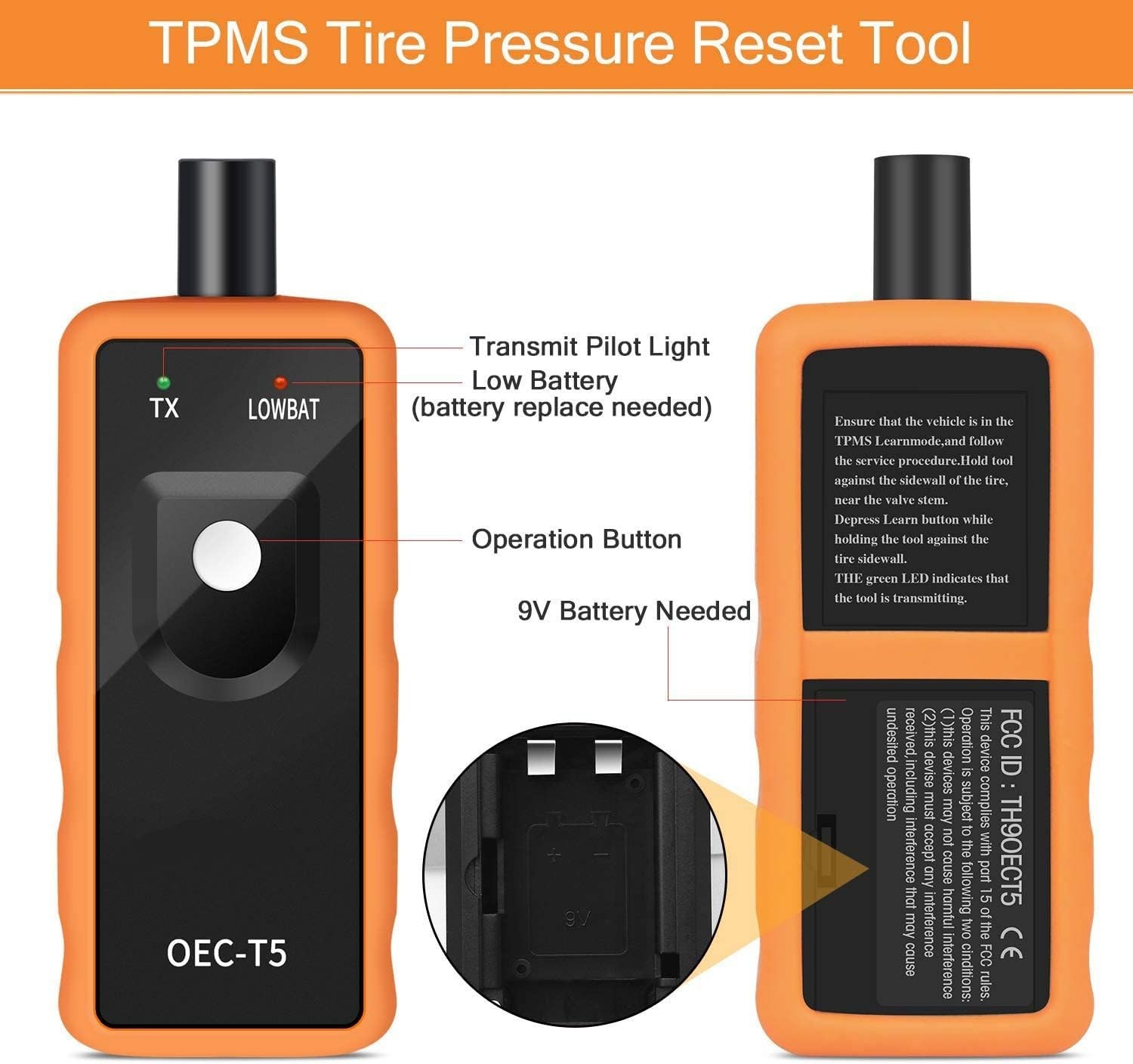 TPMS Reset Tool for GM Tire Pressure Monitor System Relearn Tool Programming ...