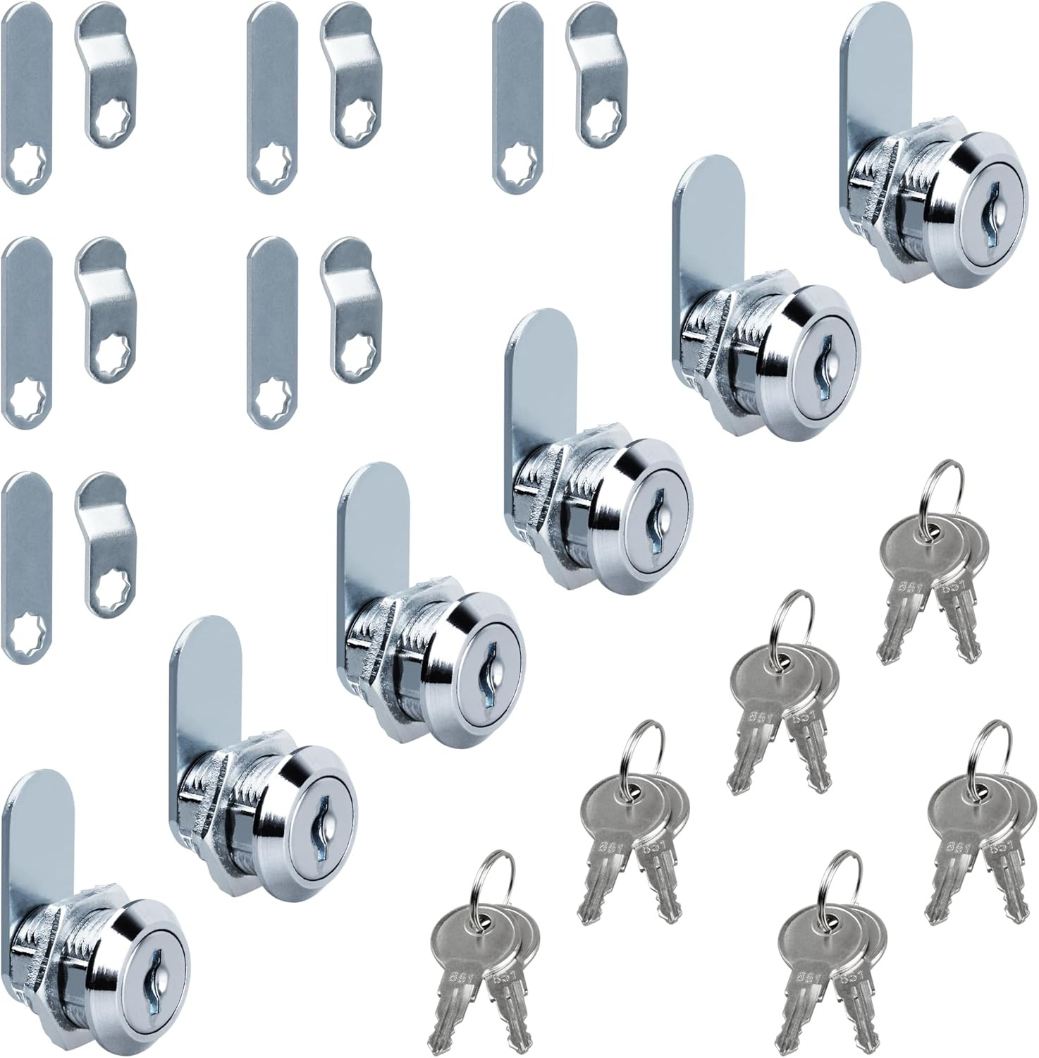 Cabinet Cam Locks Keyed ，5/8" Cabinet Cam Lock for Files Drawers Tool Box Barrel