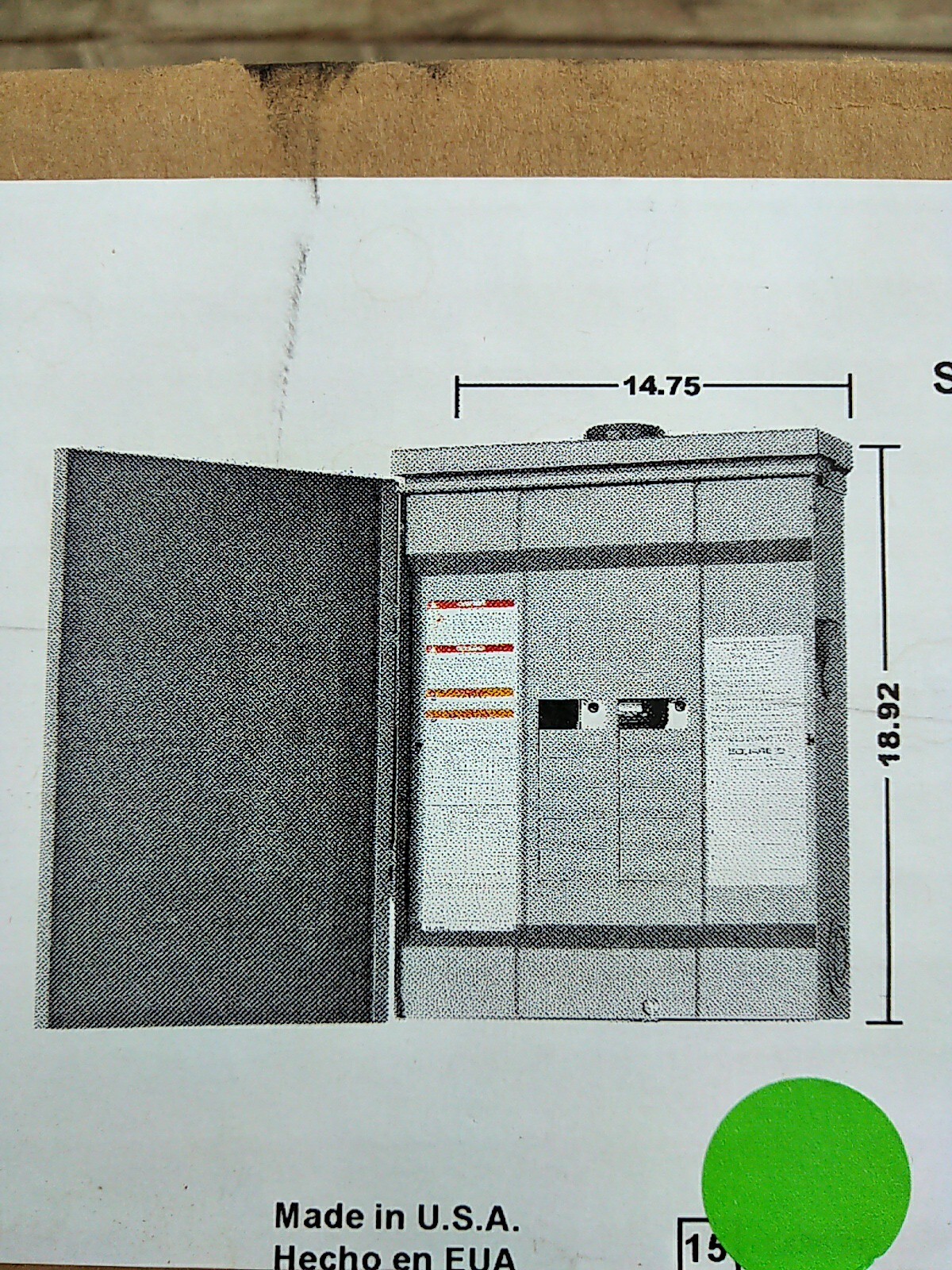 HOM816L125RB SQUARE D HOME BOX ONLY 125A Circuit Breaker Load Center NIB outdoor