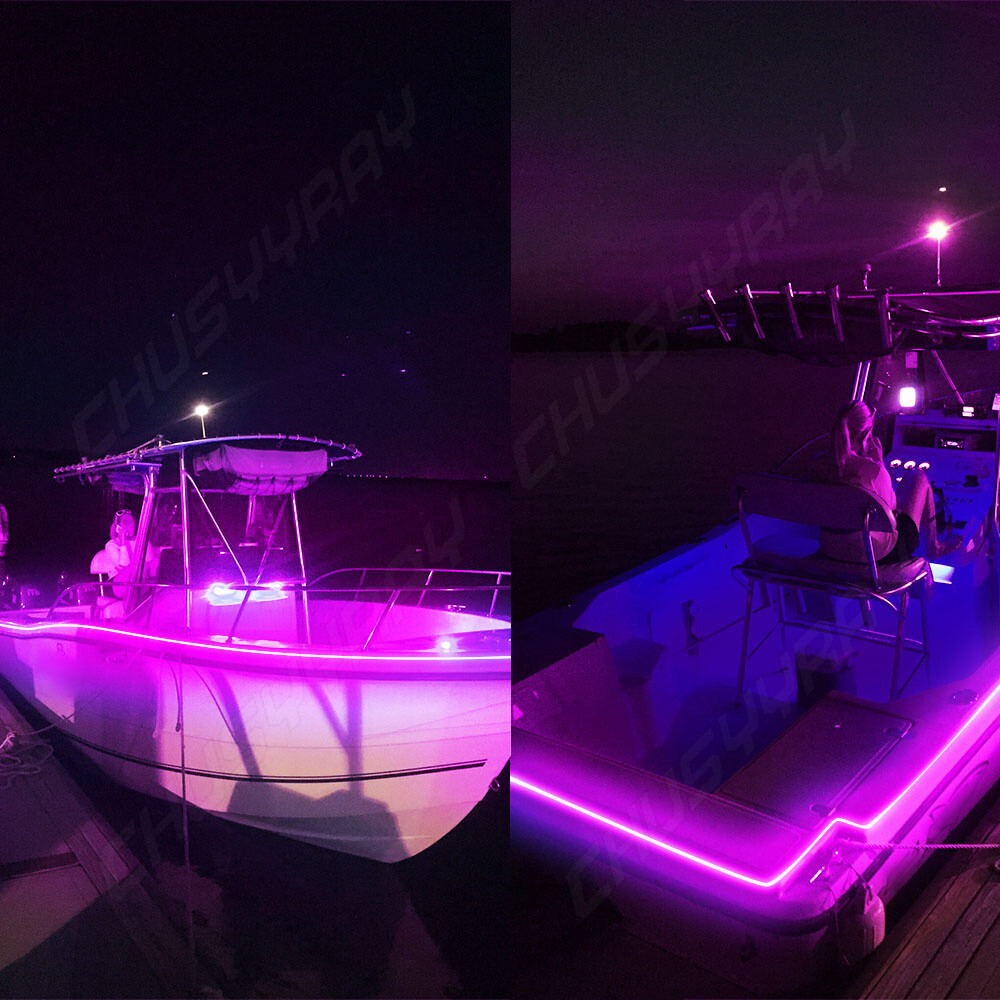 UV /PURPLE LED Strip Light Night Fishing Ultraviolet Boat pCB waterproof IP68 5M