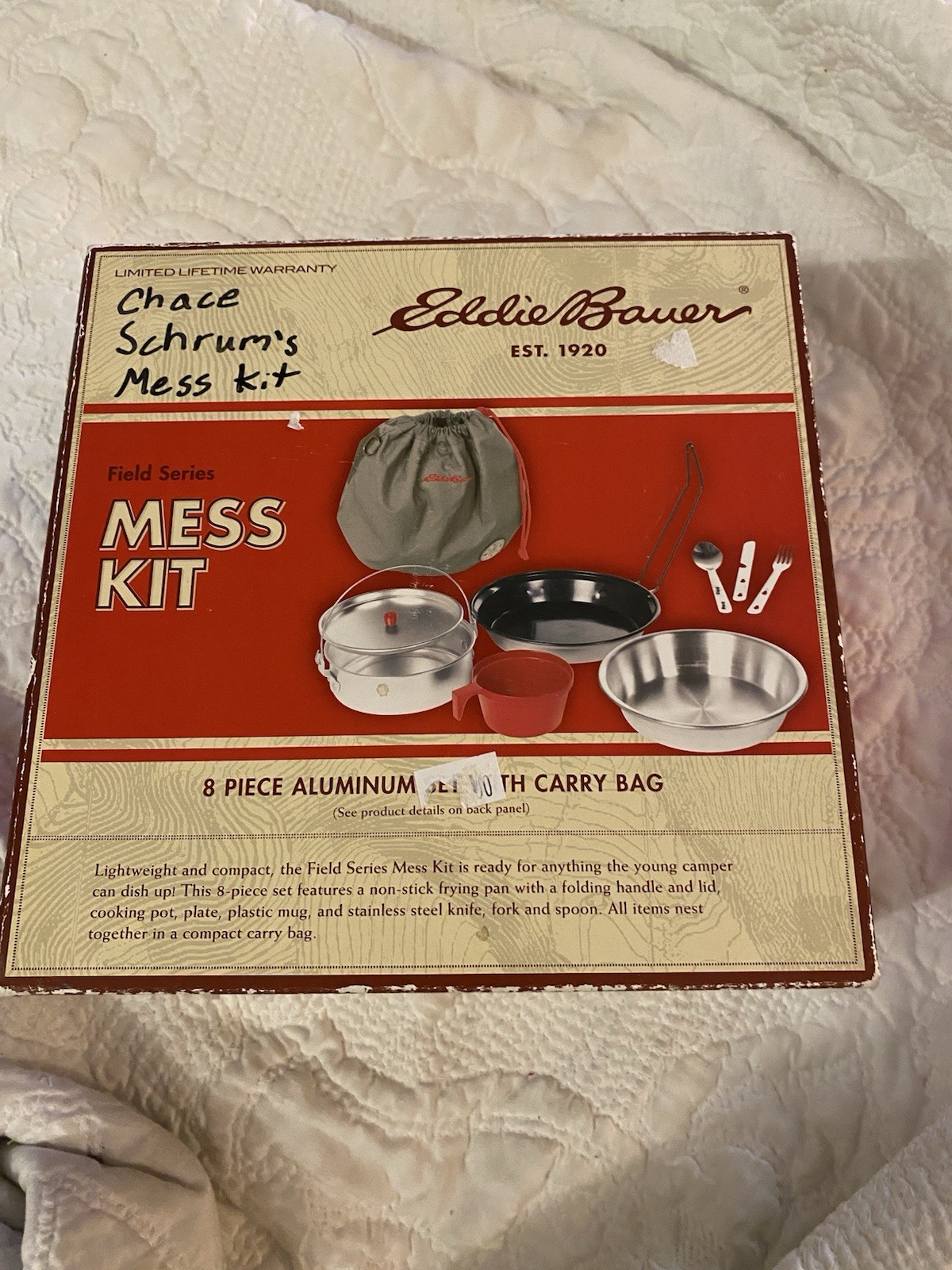 Eddie Bauer Portable Metal Camping Plate Set New In Box