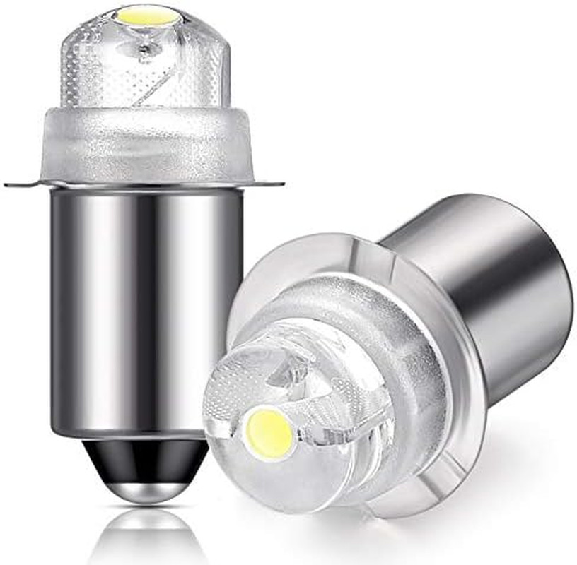 2 Pcs 30 Lumen 3-Volt LED Replacement Flashlight Bulbs Torch Bulb with 10 Year L