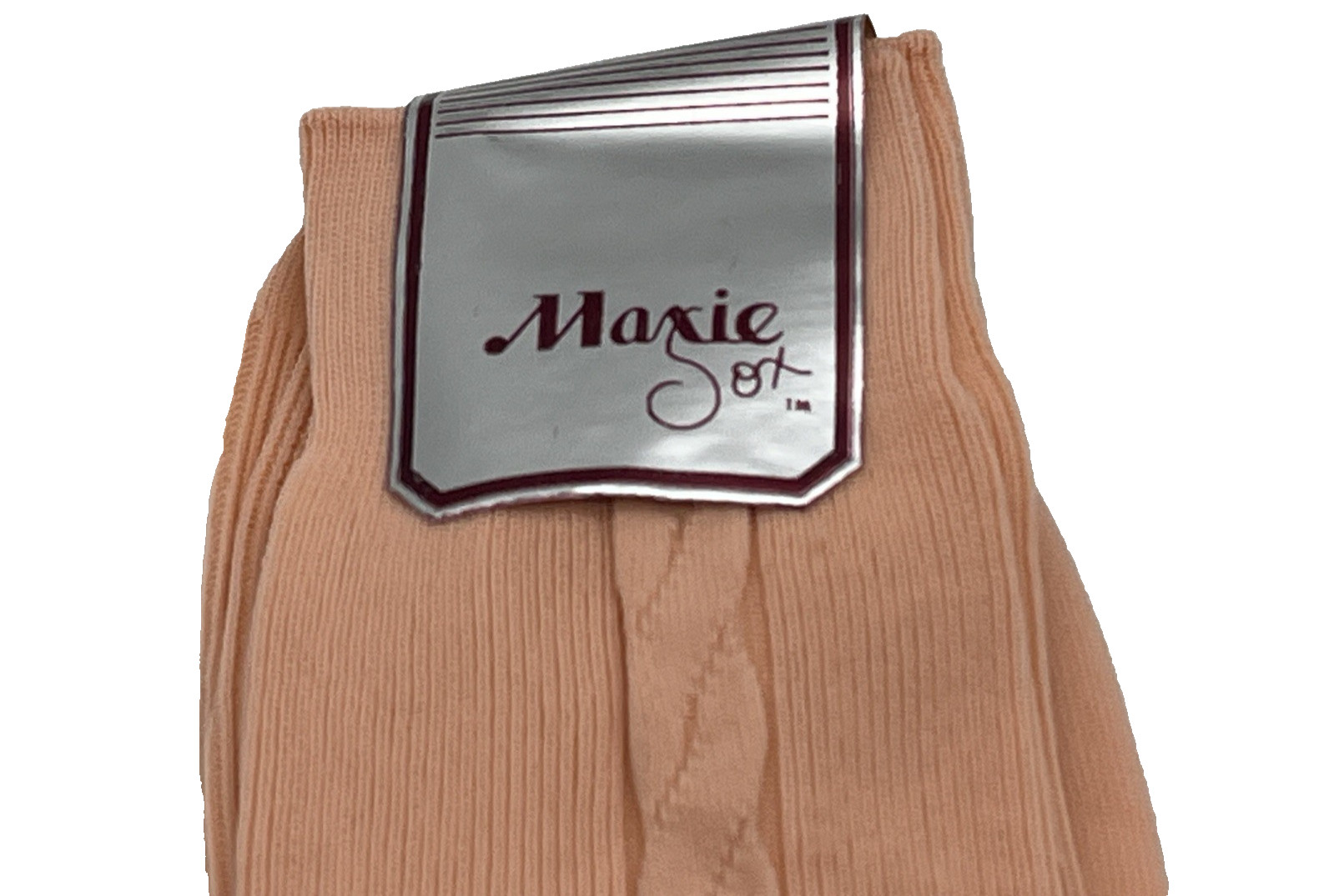 Vintage Maxie Sox Peach 3-Ply Mens Dress Socks Nylon NOS Size 10-13 USA