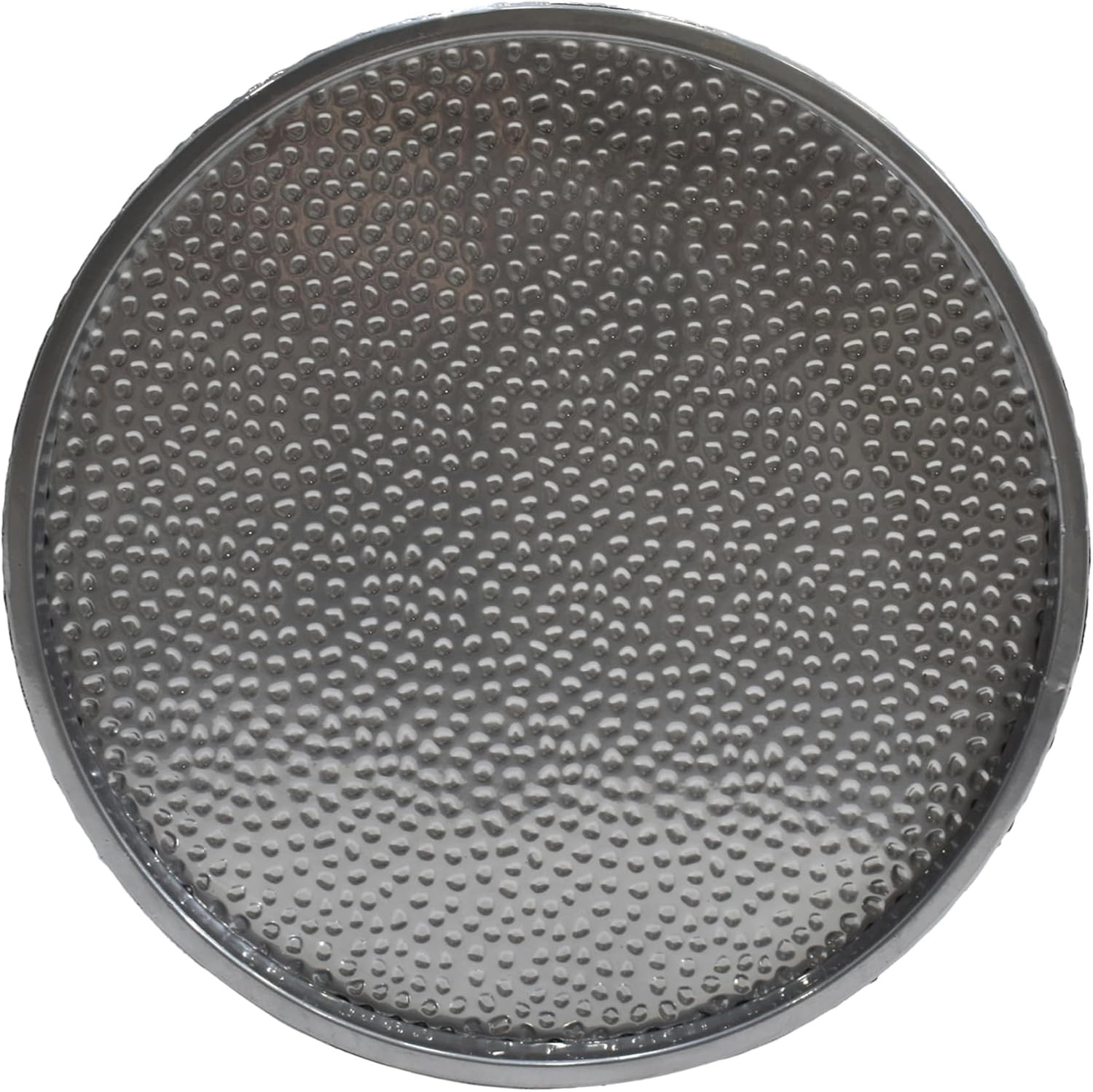 Braeburn 3-Piece Modern Round Iron Accent & Coffee Table Set in Silver