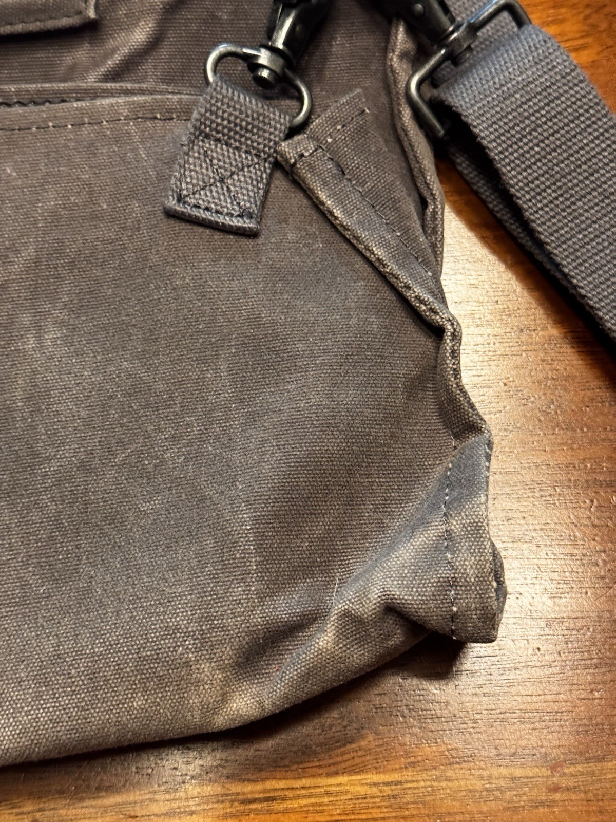 Barebones Harvest Gathering Foraging Gray Canvas Bag Backpack