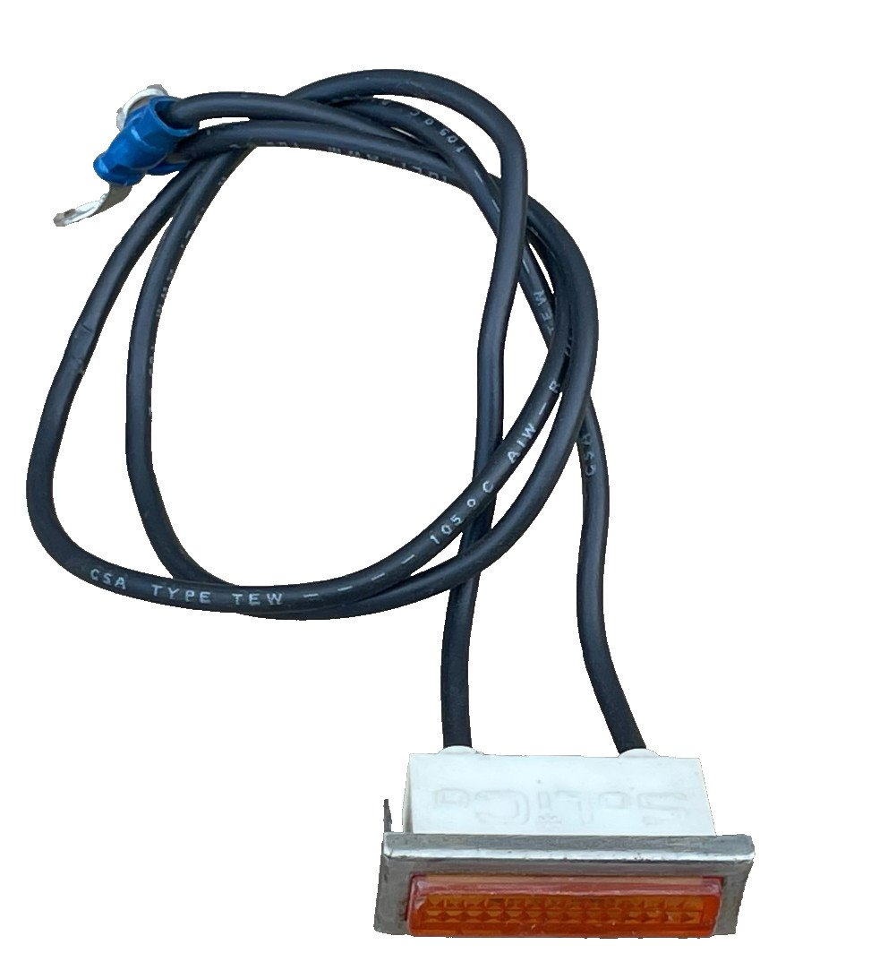 SoLiCo 125V Indicator Ligh Orange, 2 Wire Lead- Panel Mount