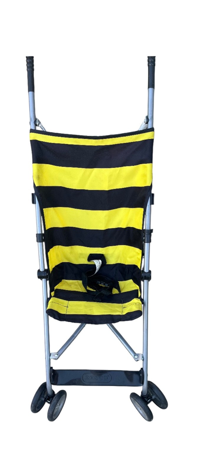 Yellow Black Striped Stroller