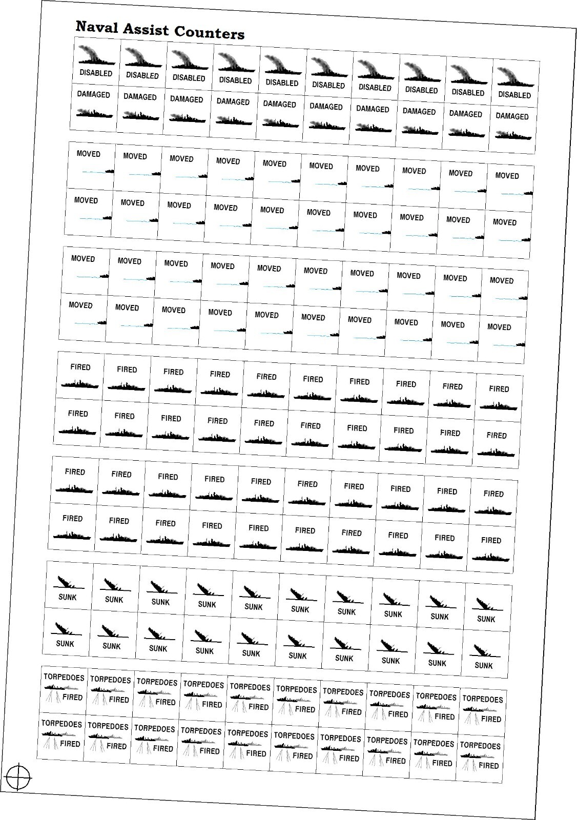 Naval Assist Counters – Die-Cut