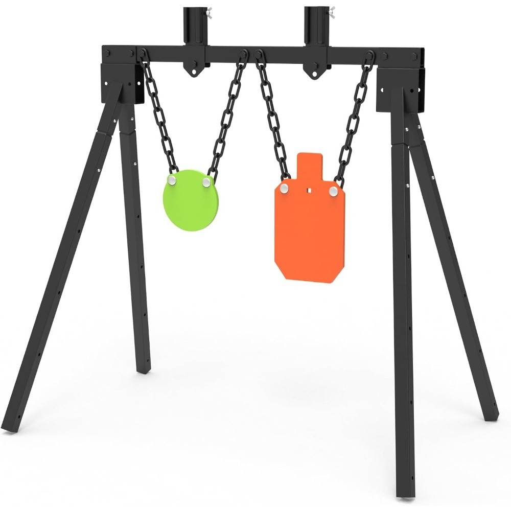 AR500 Steel Shooting Target 7x12 6 Gong with Stand Outdoor Range
