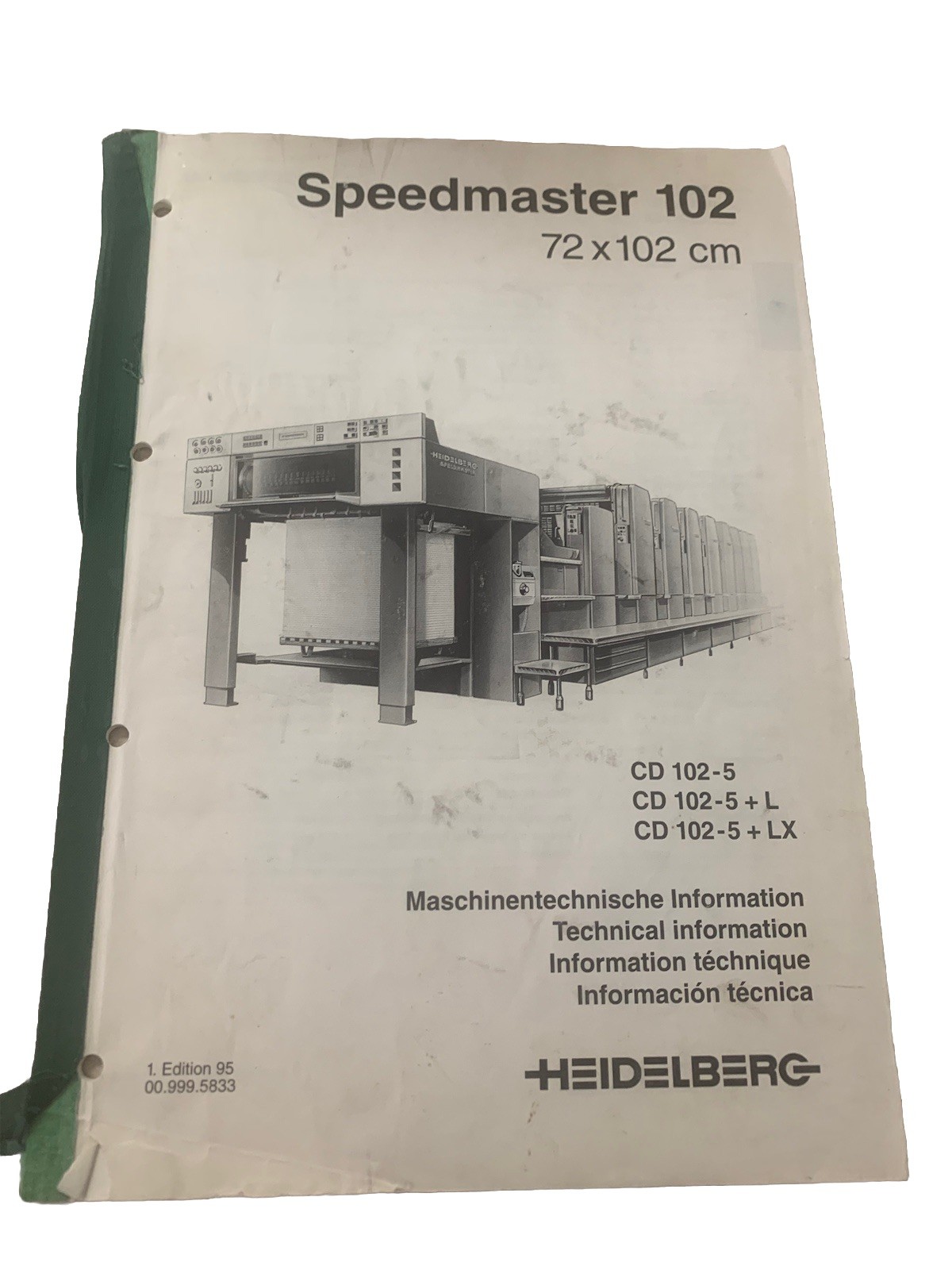 Heidelberg CD 102-5 Technical Information