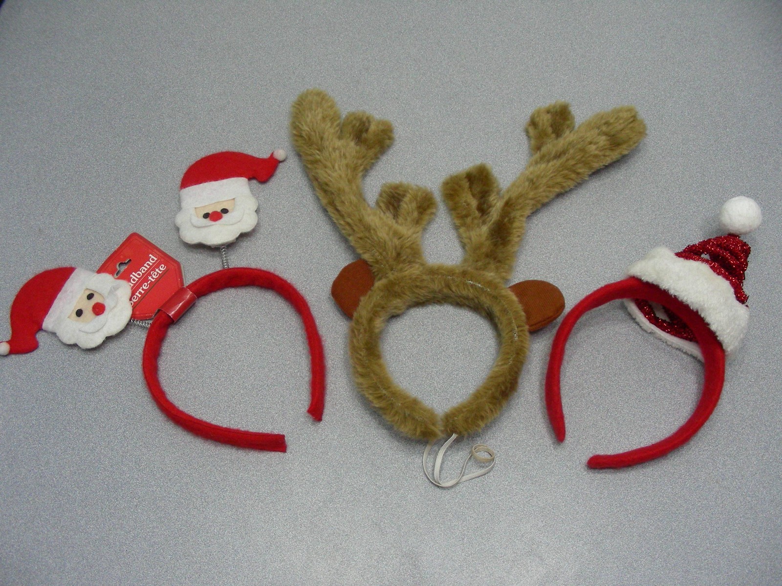 LOT OF 3 Christmas Themed - Youth/Kids Size Novelty Headbands