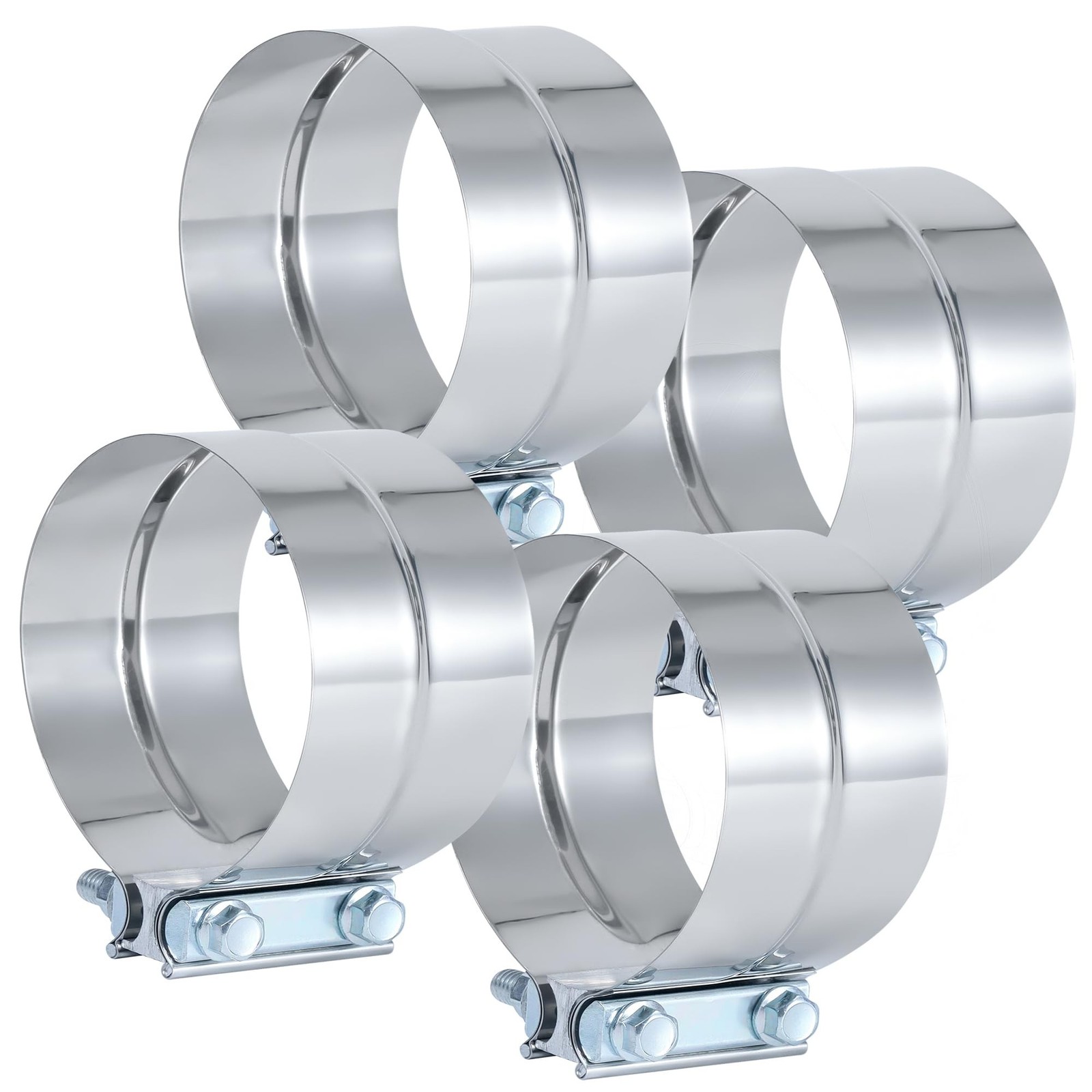 5.0 inch Exhaust Clamp,5 Inch Lap Joint Exhaust Band Clamp Sleeve Coupler Sta...