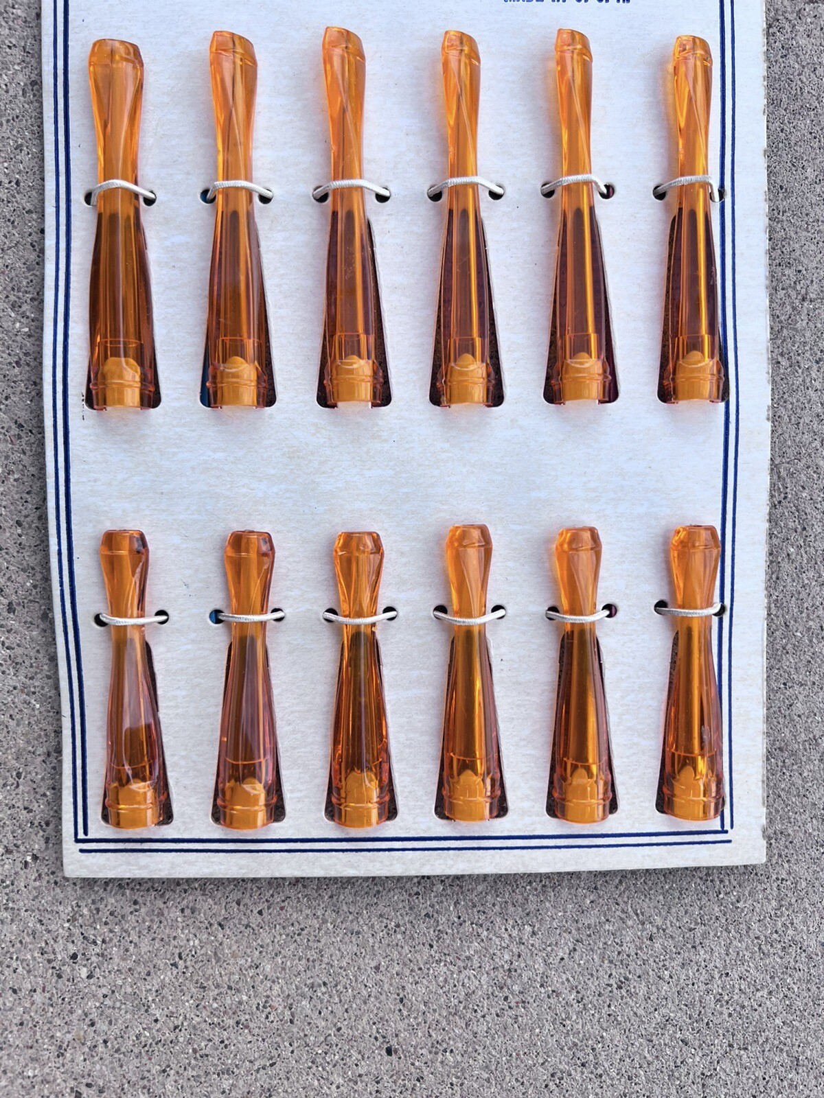 Vintage 12 Extra Fine Cigarette Holders Clear Orange Plastic 3"