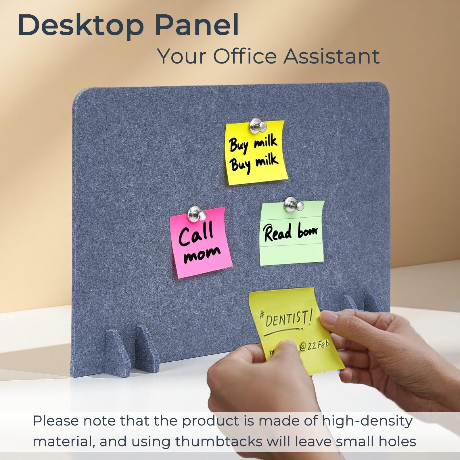Desk Divider Privacy Panel (2 Pack) 24" x 16" - Portable Desk Partition & Div...