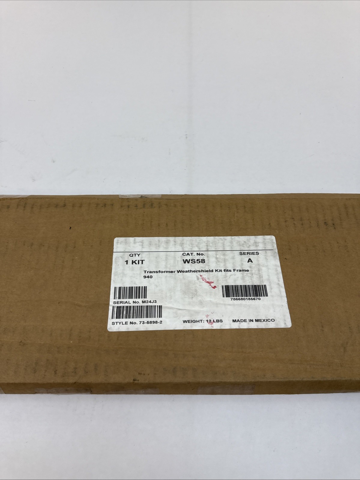 EATON WS58-Weathershield Kit-Frame 940 DRY TYPE DISTRIBUTION TRANSFORMER