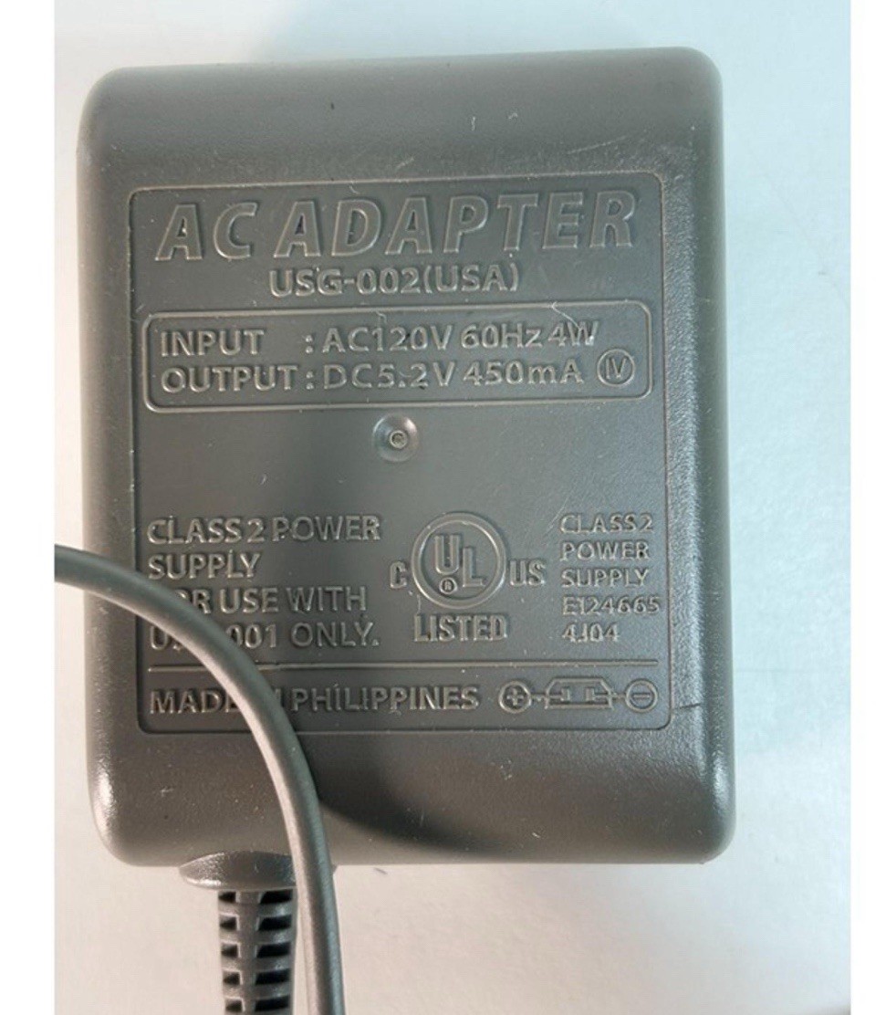 Nintendo DS Lite Wall Charger OEM Official AC Adapter Power Charging Cable Plug