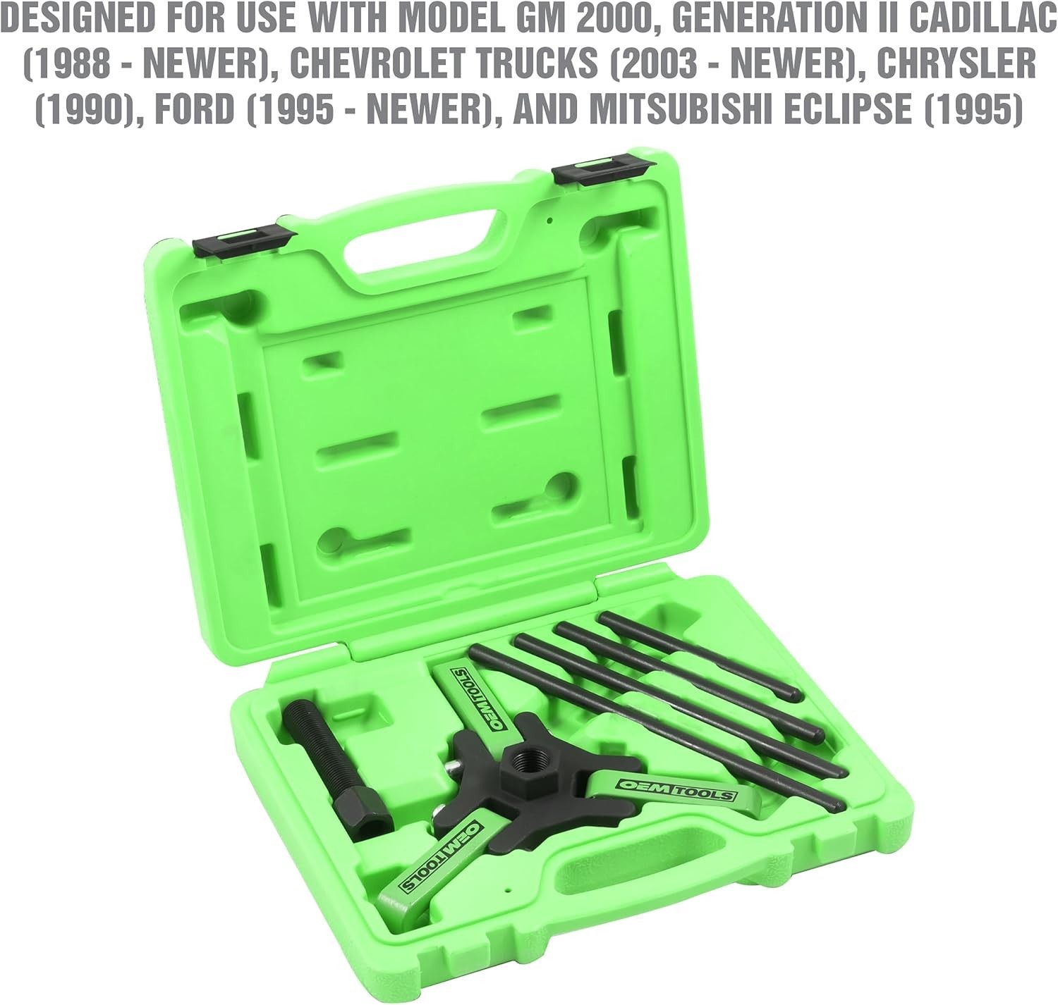 Versatile 6-Piece Harmonic Balancer Puller Kit with Portable Storage Case