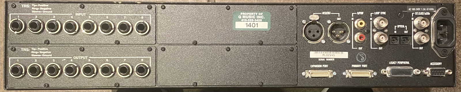 Digidesign 96 (Blue) audio interface with 8 analog I/O 96khz