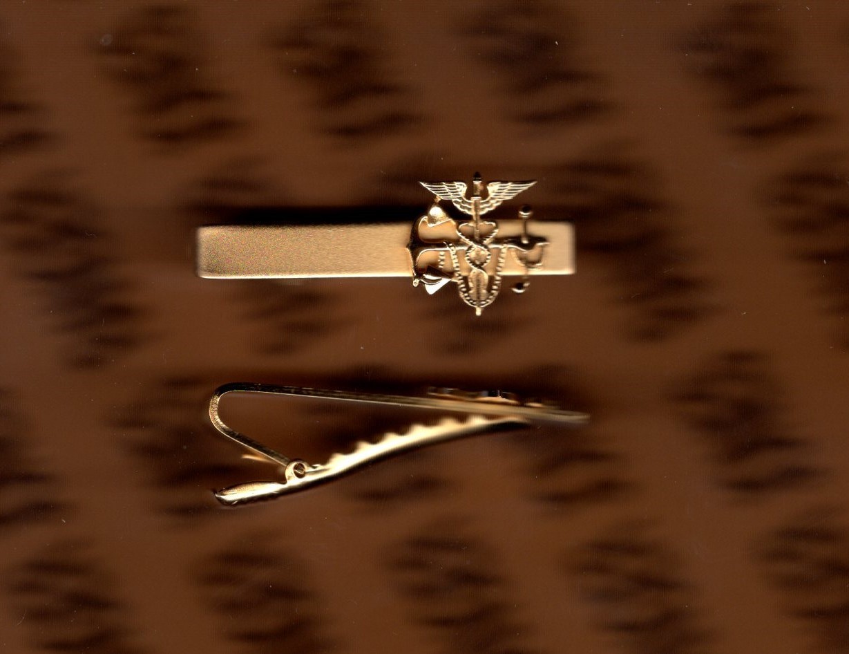 USN Navy Officer Medical Personnel tie clasp dress uniform badge