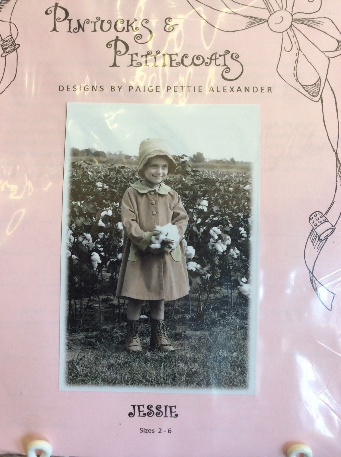 JESSIE-REVERSIBLE COAT & BONNET SIZE 2-6 BY PINTUCKS & PETTIECOATS