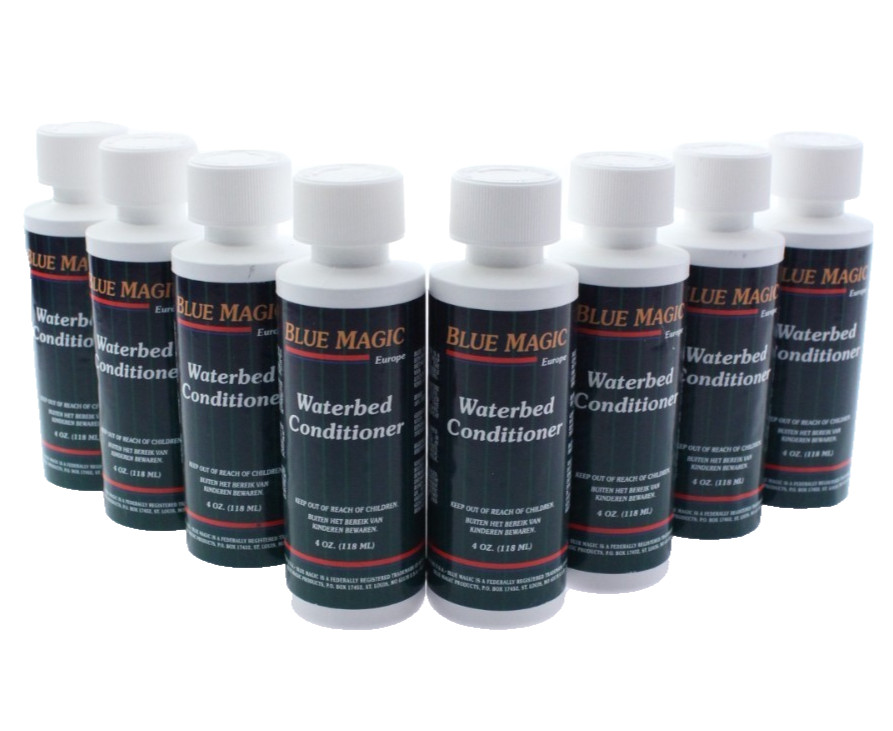 8 bottles of Blue Magic All Purpose Waterbed Conditioner, 4 fl oz (118 ml) ea.