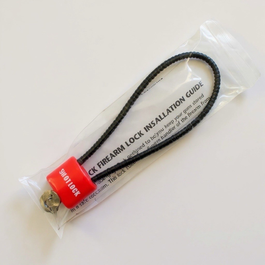 Shot Lock Firearm Lock Model #10000-PTR-4  2 Keys and Instructions