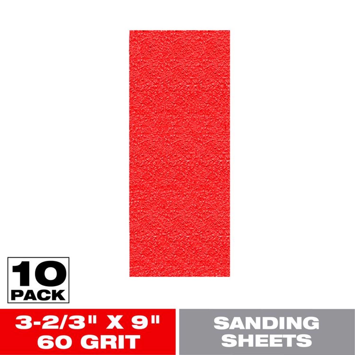 Diablo 9 in. L X 3-2/3 in. W 60 Grit Aluminum Oxide Sanding Sheet 10 pk