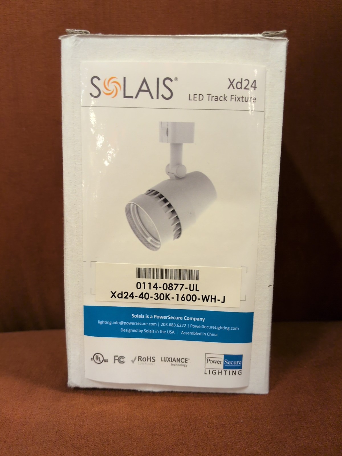 Solais LED Track Fixture Xd24-40-30K-1600-WH-J