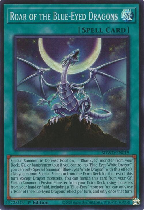 Roar of the Blue-Eyed Dragons 1st Edition Super Rare SDWD-EN019 NM