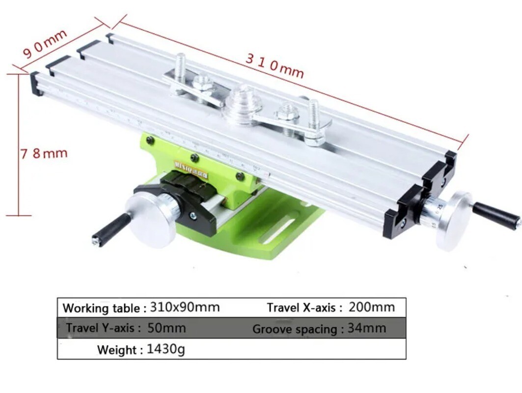 Multifunctional Cross Working Table/ Slide Table Support for Drilling Milling