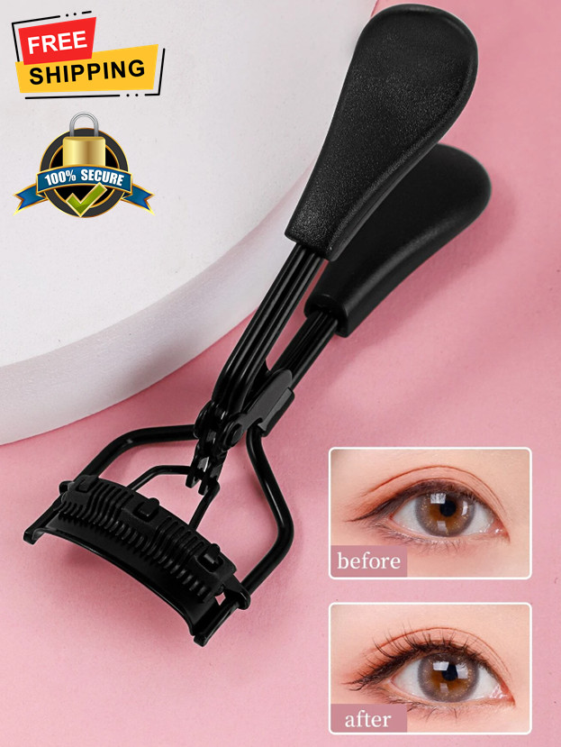 Portable Eyelash Curler With Silicone Pad, No Harm to Lashes, Women Makeup Tool