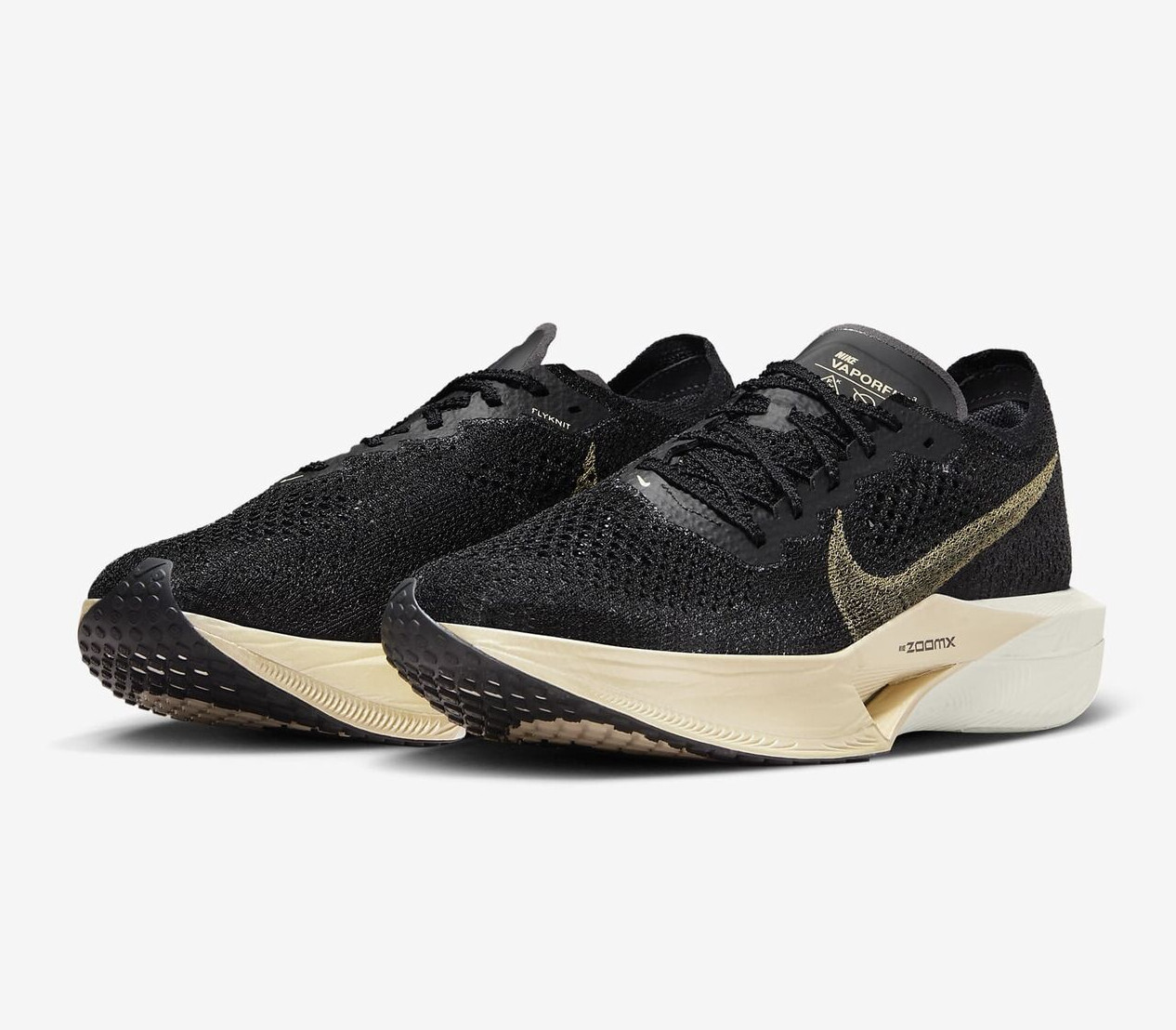 Nike ZoomX Vaporfly NEXT% 3 Black Metallic Gold Grain DV4129-001 sz 11.5 Men's