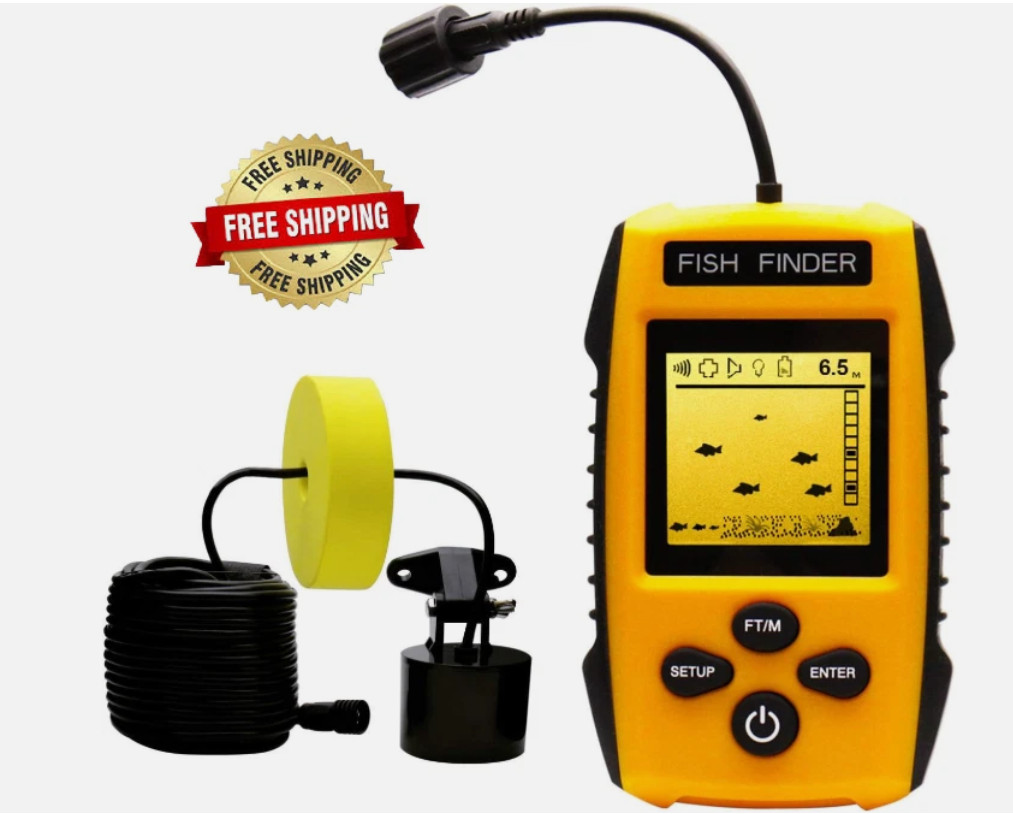 Buscador De Peces Detector Barcos Pesca Sensor Sonda LCD Fishfinder Fish Finder