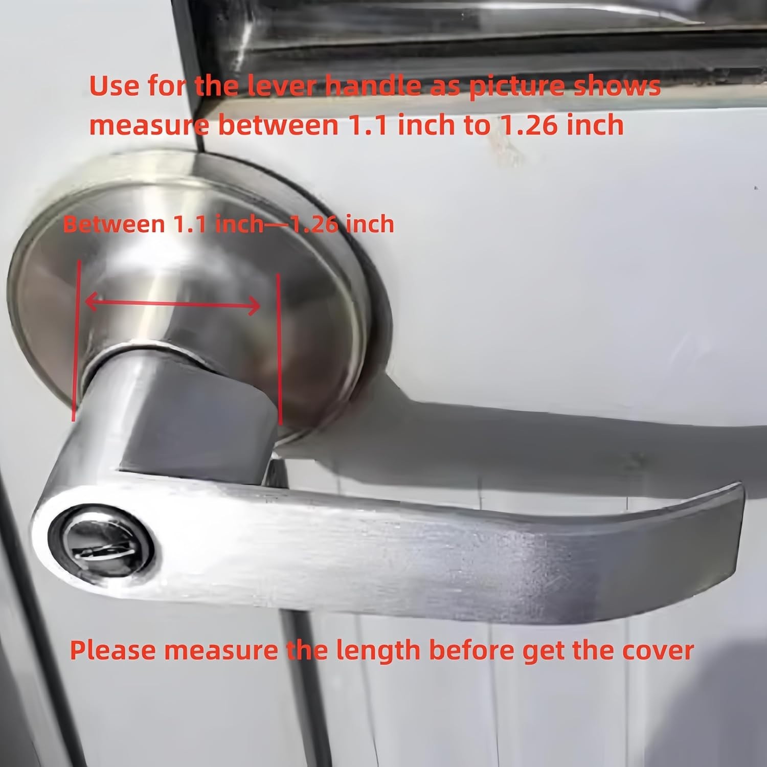 Keyed Door Handle Lockout Device Cover with Code to Disable Access Black