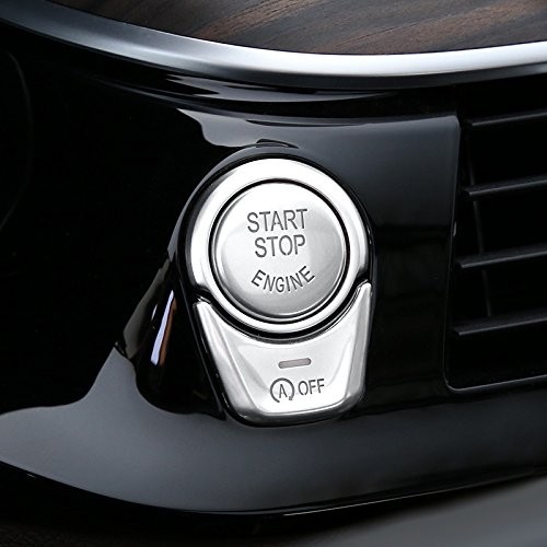 Duoles Silver Start Stop Engine Switch Button Cover for BMW 5 6 7 X 3 X4