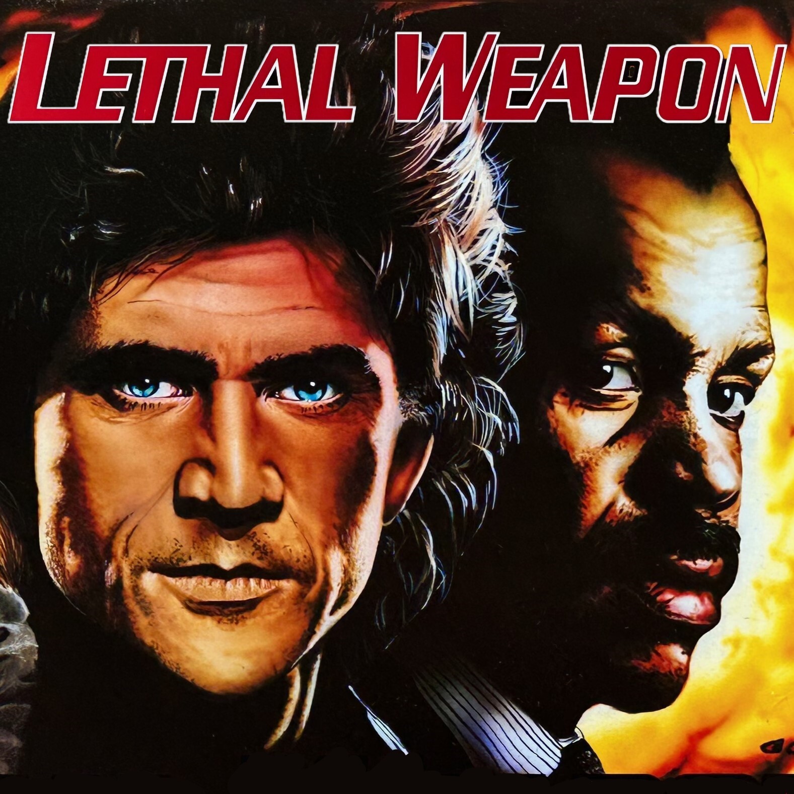 Data East Lethal Weapon 3 Pinball Machine Game Backglass Translite ORIGINAL NOS