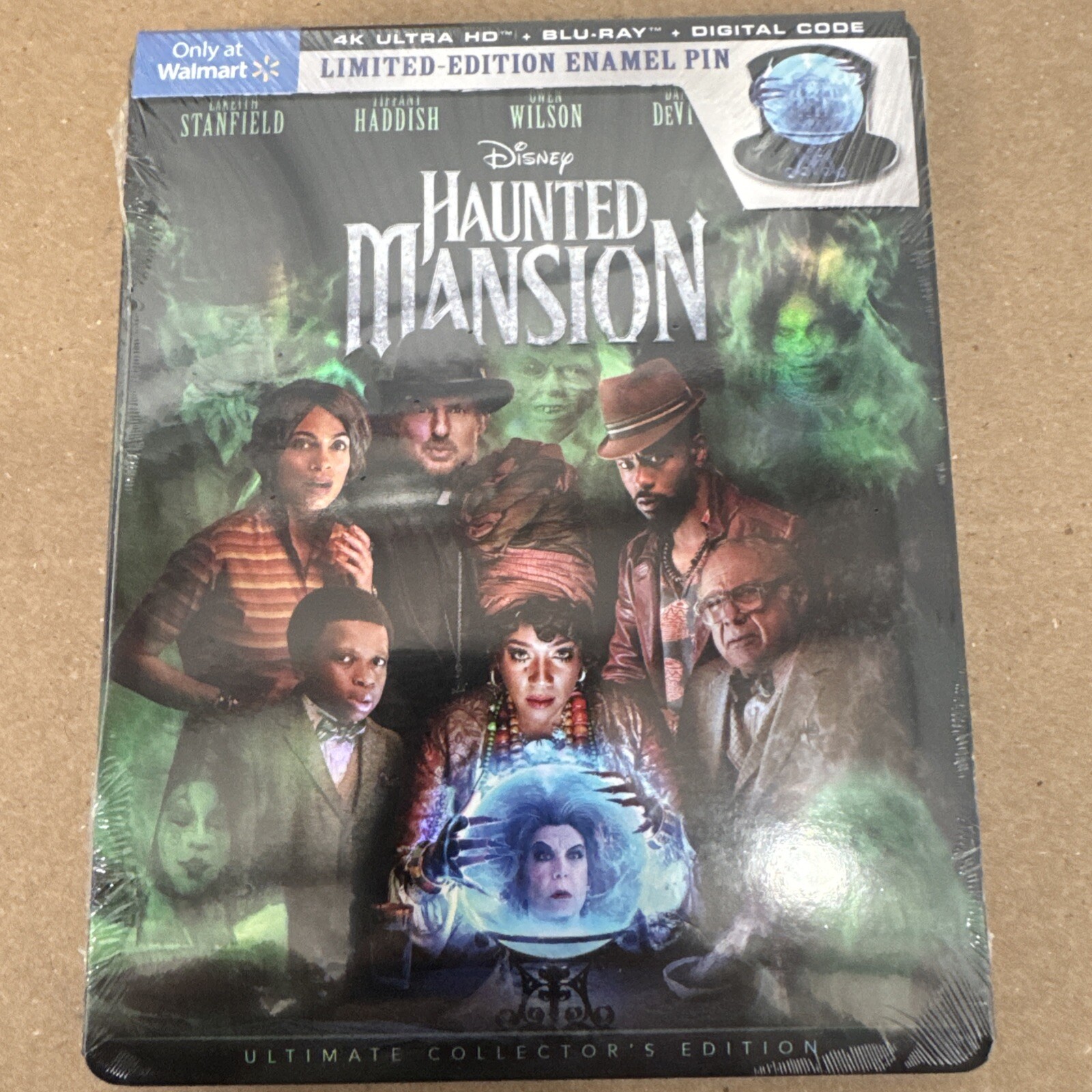 Disney Haunted Mansion 4k UHD + Blu-Ray + Digital + Enamel Pin Limited Edition