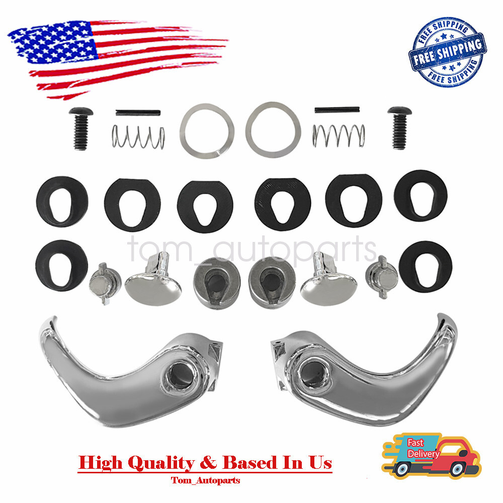 Locking Vent Window Handle Chrome Pair For Chevy GMC Blazer Jimmy Suburban New