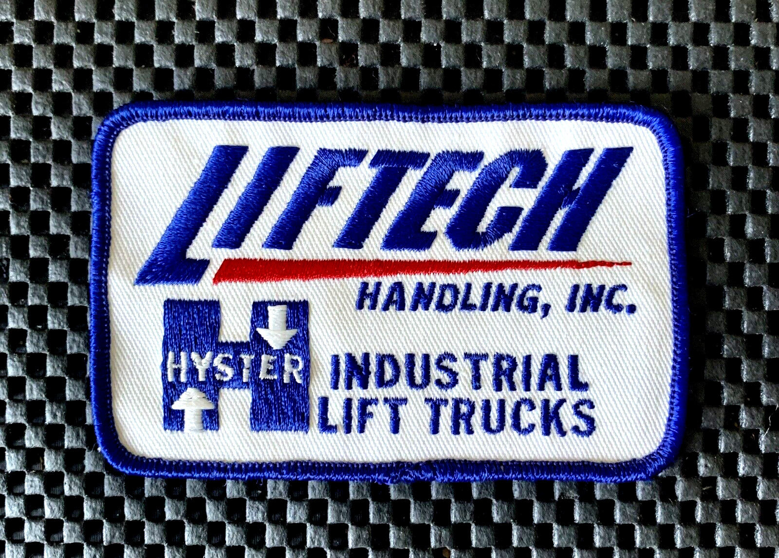 LIFTECH HANDLING INC HYSTER LIFT TRUCKS SEW ON ONLY PATCH 4 1/2" x 2 3/4" NOS