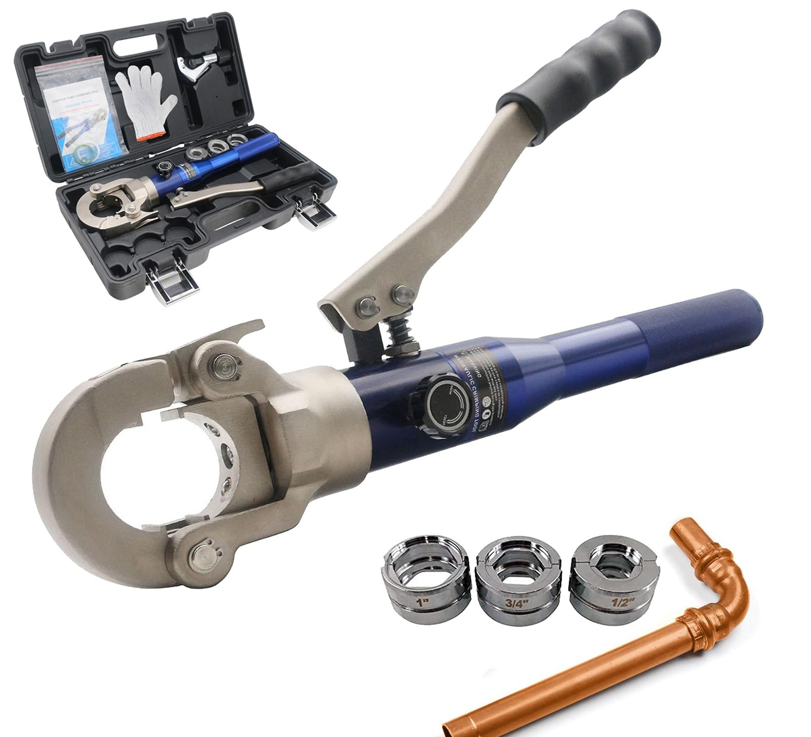 Propress Tool Copper Press for Crimping Range Silver, Blue and Black