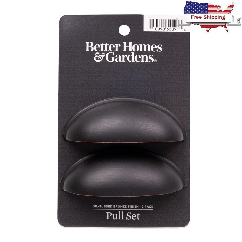Oil Rubbed Bronze Cup Pulls 3 Inch Center 2 Pack Kitchen Cabinet Hardware New